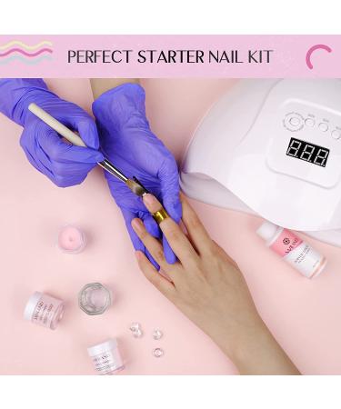 Saviland Acrylic Nail Kit - Professional Clear, Nude, and Pink Acrylic Powder and Liquid Set for Extensions, Nail Art Designs, and DIY - Beginner-Friendly A1 Acrylic Nail Set - Buy Online on GoSupps.com