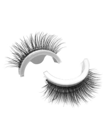 Kiss Lashes no Glue Needed Reusable Self Adhesive Eyelashes 3D Makeup Eyelash for Women Girl Eye Makeup Tool 1Pair No. 3 Slim Long 3# NO.3