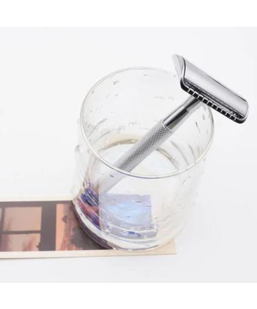 Reusable Stainless Steel Rose Gold Razor Plane - Gentle Wet Shaving with Classic Blades & 5 Extra Blades - Buy Online on GoSupps.com