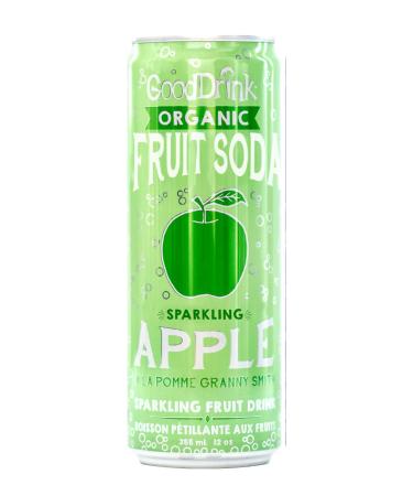 GoodDrink Organic Fruit Soda Apple - 355ml (Pack of 12)