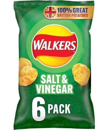 Crisps Bundle with Walkers Salt & Vinegar Multipack Crisps 6x25g (3 Pack) - Buy Online on GoSupps.com