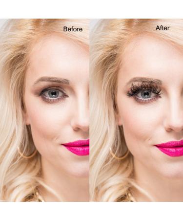 Fluffy Wispy 8D Faux Mink C Curl Strip Lashes - Natural Look 23mm - 7 Pairs - Buy Online on GoSupps.com