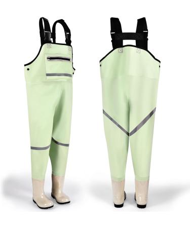 Buy Ieilulu Children's Fishing Waders - Waterproof Adjustable Straps Breast Pocket Slipproof Boots - Perfect for Adolescent Kids - Size 29 Green - Buy Online on GoSupps.com