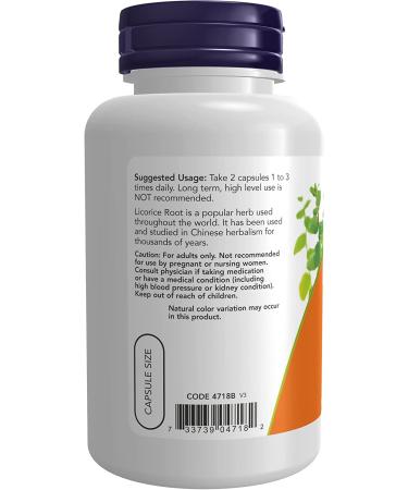 NOW Licorice Root 450mg Herbal Supplement - 100 Veg Capsules - Buy Online on GoSupps.com