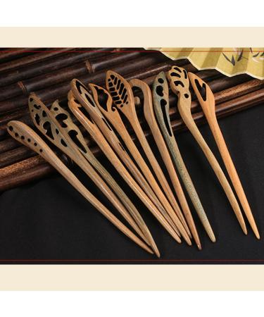 Tianbi Vintage Wooden Hair Clips | Ancient Chinese Hairpins & Forks | 4-Piece Hair Accessories for Dutt & Chignon - Buy Online on GoSupps.com