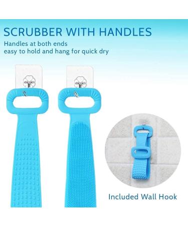 Silicone Back Brush - Double-Sided Bathing Scrubber for Body & Foot Peeling | International Shipping - Buy Online on GoSupps.com