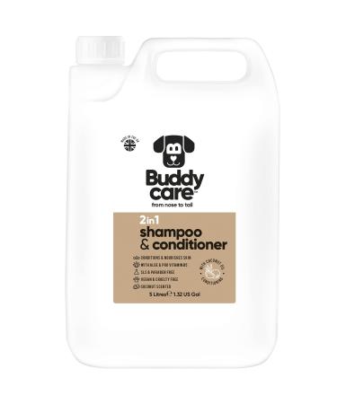 2in1 Shampoo & Conditioner from BuddyCare - Practical dog shampoo and conditioner in one - with aloe vera and pro -vitamin B5 (5l) 2in1 shampoo and conditioner 5l