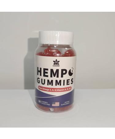 HempTotally Hemp Gummies 200mg High Potency Vegan Hemp Oil with Omega 3 6 9 Vitamin A E & B1 Zero Sugar 60 Gummies 30 Servings - Buy Online on GoSupps.com