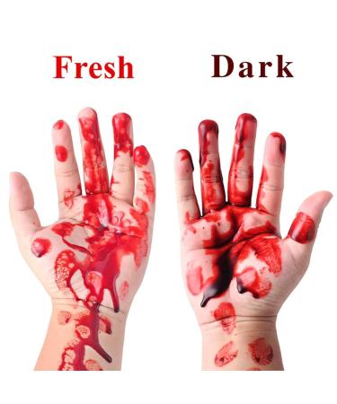Realistic Fake Blood Makeup 0.35oz - Dripping Liquid for Halloween & Cosplay - Washable Vegan & Cruelty-Free - Buy Online on GoSupps.com