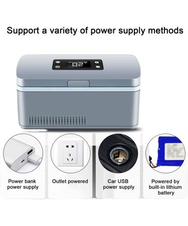 Niczu Mini Drug Refrigerated Box - Portable Insulin Cooler for Travel - Small Car Fridge with Constant Temperature - Blue - Buy Online on GoSupps.com
