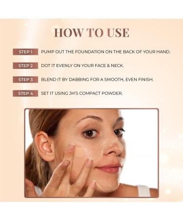 Just Herbs Serum Foundation for Face Makeup with SPF30+ Dewy Finish Full Coverage Makeup Foundation For All Skin Types 20 ml - Buy Online on GoSupps.com