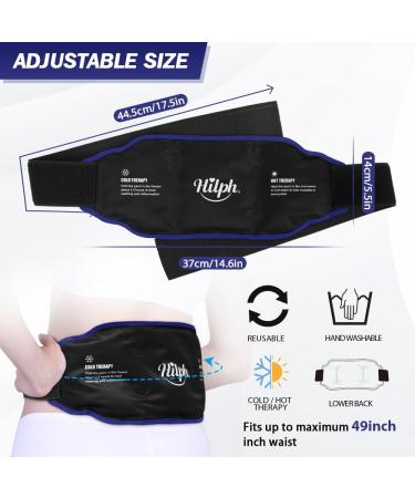Hilph Back Cooling Pad - Gel Compress for Pain Relief | Relieve Back Injuries Sciatica & Shoulders - Adjustable Velcro Fastener - Buy Online on GoSupps.com