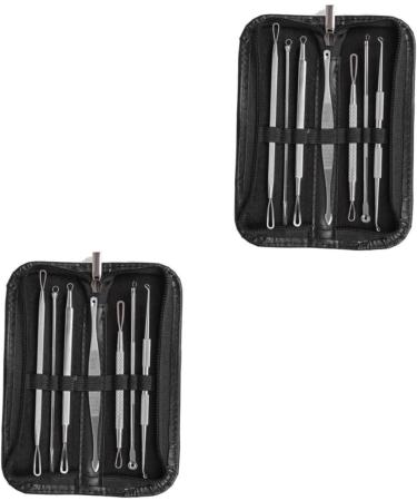 WOONEKY 14 Pcs Blackhead Extractor Blackhead Removal Tool Extractor Tools Comedone Extractor Silver - Buy Online on GoSupps.com