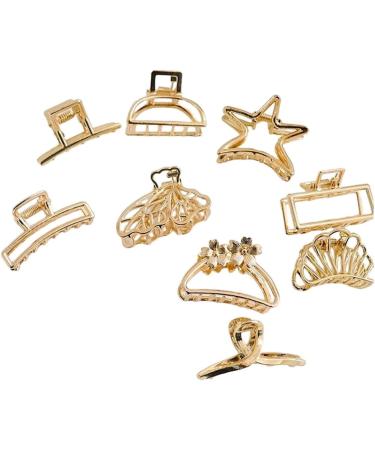 New 2025 Fashion Hollow Heart Metal Hair Claw Clips Simple Non Ip Mini Gold Geometric Bangs Barrettes Hair Jaws For Women New For Fashion Daily Jewelry Fashion Accessories Creative Gift - Buy Online on GoSupps.com