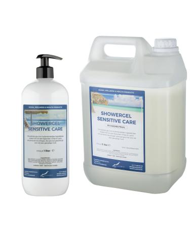 Claudius Showergel Sensitive Care 5 liter + 1 liter met pomp wit