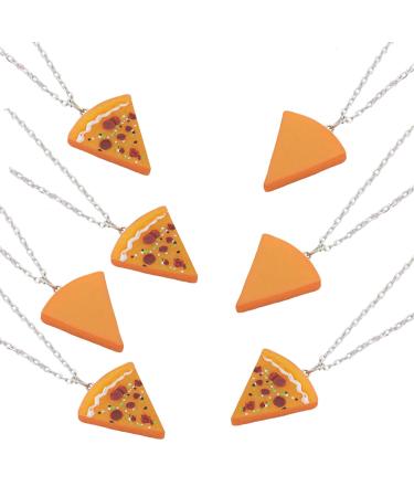 Oralgos pizza lover-necklace/key trailer set fashionable resin pendant necklace/key riper for food enthusiasts