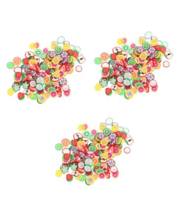FOMIYES 12 Packs Nail Art Polymer Clay Resin Fillers Appliques Embellishments Fruit Slices Nail Art Nail Decorations for Nail Art Fruit Pattern Nail Decorations 3d Manicure Suite