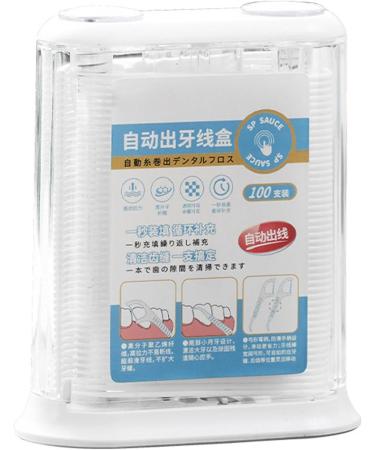 Automatic Dental Dispenser - Refillable & Portable Organizer for Dental Sticks - Transparent Floss for Adults - Ideal Travel Oral Care Bag - Buy Online on GoSupps.com