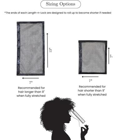 Length-N-Lock Hair Stretcher - Curly Hair Net Tool (4PCs 13in) | Prevent Shrinkage & Drying for Beautiful Locks - Buy Online on GoSupps.com