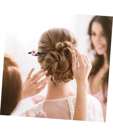 Mikinona Wooden Hairpin Chopsticks for Hair Handmade Hair Sticks Hair Barrettes for Women Japanese Retro Flower Hair Chopsticks Updo Hairpins Hair Fork Miss Japanese-style Geisha Ebony - Buy Online on GoSupps.com