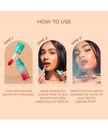 Lip Gelato Tinted Lip Oil | Hydrating Luminous finish |With Vitamin E Jojoba oil Hyaluronic Acid & Shea Butter Brown Berry 5ml - Buy Online on GoSupps.com