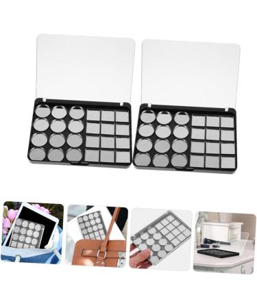 Hemobllo Palette Magn tique De Maquillage Vide 2 Pi ces 24 Emplacements Compacte M tallique Pour Fards Paupi res Porte-ombres Paupi res Aimant Usage Professionnel Et Retouches Rapides - Buy Online on GoSupps.com