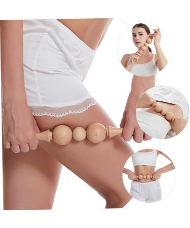 Buy Wooden Rolling Stick Body Massager - Khaki Beech Massage Tool for Neck & Home Use | International Shipping - Buy Online on GoSupps.com