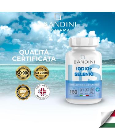 IODE + S L NIUM - 160 Comprim s 225 mcg | Suppl ment Iode + S l nium - Haute absorption | Bandini Pharma - Buy Online on GoSupps.com