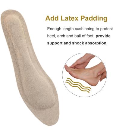 2 Pairs Full Length Pigskin High Heels Insoles - Arch Support Anti-Slip Cushion Inserts for Blister Relief | Size 8-9.5 - Buy Online on GoSupps.com