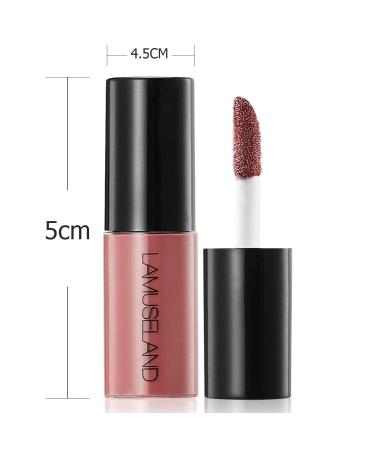 LAMUSELAND Matte Mini Liquid Lipstick Set - 12 Colors Long-Lasting High Pigment Travel Kit, Waterproof Non-Stick Cup Lip Gloss Makeup Gift for Women & Girls (Black) - Buy Online on GoSupps.com