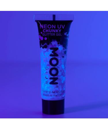 Neon UV Blue Chunky Glitter Gel - 12ml | Face & Body Glitter - Buy Online on GoSupps.com