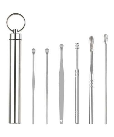 Ear Pick 6 Pcs Earwax Removal Kit Ear Curette Ear Wax Removal Tool Clear with a Storage Box