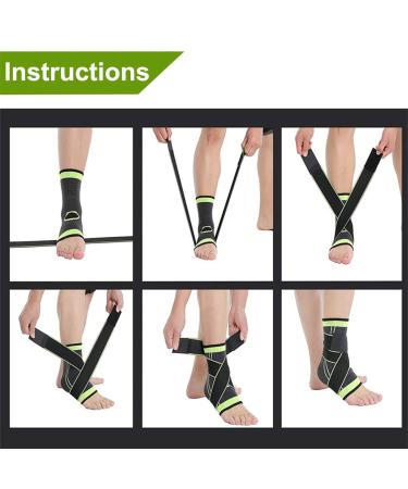 1 Pair Ankle Brace Adjustable Ankle Support Brace Elastic Compression Ankle Stabilize Ligaments Sports Protection For Ankle Sprains Plantar Fasciitis Tendonitis Foot Injury Recovery One Size - Buy Online on GoSupps.com
