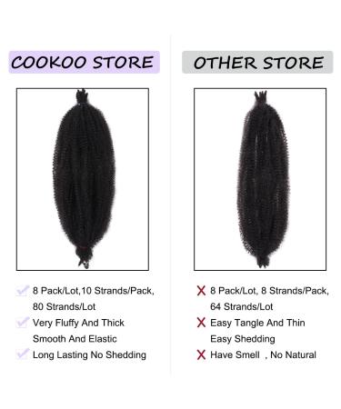 Cookoo 24 Pre-Separated Springy Afro Twist Hair 8 Packs - Honey Brown Synthetic Marley Crochet Braiding Hair for Black Women - Spring Twist Hair (10 Strands/Pack 30#) - Buy Online on GoSupps.com