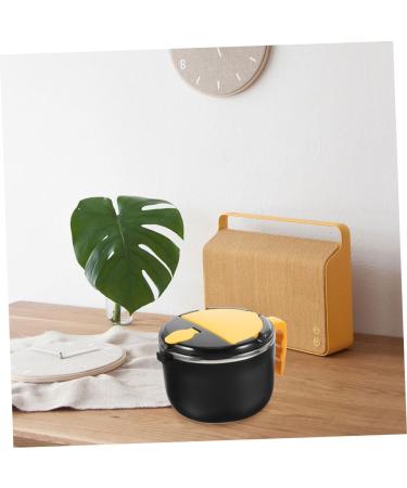 Zerodeko Instant Noodle Bowl Salad Bowl Ramen Soup Bowl with Tableware Insulated Bowl Stainless Steel Gaiwan Black 18.5X14.5CM - Buy Online on GoSupps.com