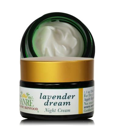 Lavender Dream - 100% USDA Organic Lavender and Calendula Night Cream For Dry to Normal Skin