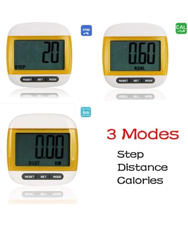 Formvan LCD Pedometer - Clip On Step Counter for Walking, Running, and Hiking | Track Steps, Miles, and Calories | Men, Women, Kids - Buy Online on GoSupps.com