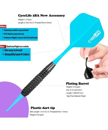 CyeeLife Soft Tip Darts Set 16g - Integrated Flights & 100 Plastic Points - Colorful & Durable - Easy to Use & Long-lasting - Buy Online on GoSupps.com
