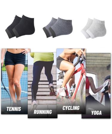 JOCXZI 3 Pairs of Moisturizing Heel Socks - Ventilated Gel Heel Open Toe Socks Heel Socks Gel Socks Open Toe Socks Moisturizing Socks for Cracked Dry Heels - Buy Online on GoSupps.com
