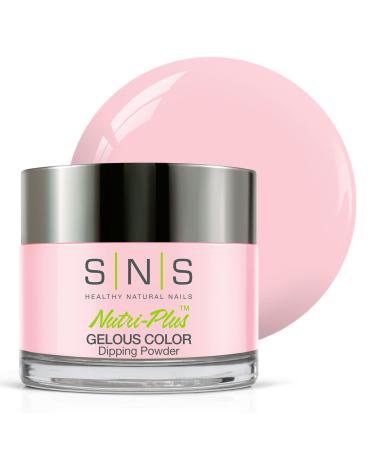 SNS Nail Dip Powder Gelous Color Dipping Powder - Sweet 16 (Pink/Pastel Cream) BOS12 - Long-Lasting Acrylic Nail Color & Polish Lasts 14 Days - Low-Odor & No UV Lamp Required - 1 oz BOS12 Sweet 16 Gelous