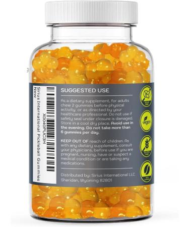 Pickleball Gummies - Triple Action Endurance Focus & Energy | 5 Electrolytes & Vitamin B | Vegan Keto Non-GMO | Sugar-Free Lemon Flavor | 60 ct for Game-Time Readiness - Buy Online on GoSupps.com