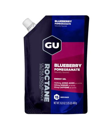 GU Energy Roctane Ultra Endurance Energy Gel, 15-Serving Pouch, Blueberry Pomegranate