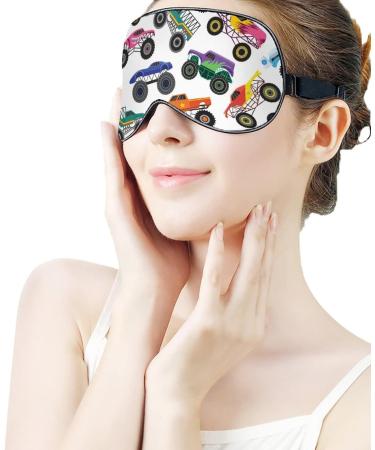 Boys Monster Truck Sleeping Mask | Cartoon Car Eye Mask for Kids | Adjustable Strap | Style-4 - Buy Online on GoSupps.com