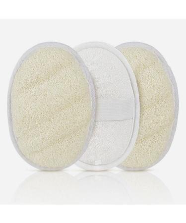 3pcs Exfoliating Loofah Body Wash Scrubbers | Shower Loofah Pads for Glowing Skin | International Shipping - Buy Online on GoSupps.com