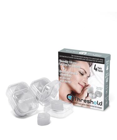 Soft Silicone Earplugs for Sleeping Swimming Travel Working Snoring Moldable Reusable Waterproof Noise Reduction 4 Pairs with 4 Travel Cases 1 Pack (White) White 1 Count (Pack of 8)