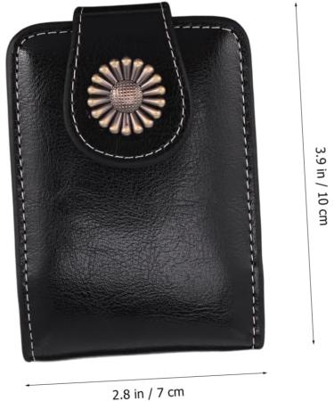 Small Lipstick Pouch - Leather Lipstick Organizer & Mini Cosmetic Bag with Mirror - Travel Size Makeup Case for Purse - Black 10x7x3cm - Buy Online on GoSupps.com