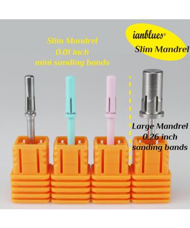 ianblues Efile Mandrel for Mini Sanding Bands Nail Drill Bit Slim Size 0.12 inch Spring Plates Design Professional Slim Mandrel for Nail Techs Manicure Care Must-Have Nail Tools (Original) - Buy Online on GoSupps.com