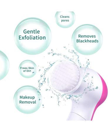 UBBETER Waterproof Facial Cleansing Brush Set | 2 Speeds, 5 Brush Heads - Buy Online on GoSupps.com