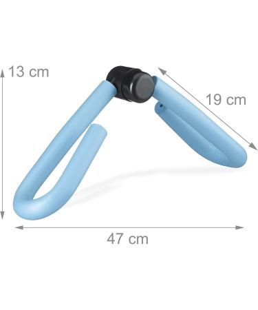Relaxdays Thigh Trainer - Multifunctional Home Fitness Equipment for Legs & Arms - Light Blue Adductor & Leg Press - Buy Online on GoSupps.com
