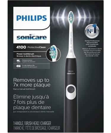 Philips Sonicare ProtectiveClean 4100 Electric Toothbrush - Black, Plaque Control, Pressure Sensor, 2 Weeks Battery Life - Broage Random Color - Buy Online on GoSupps.com